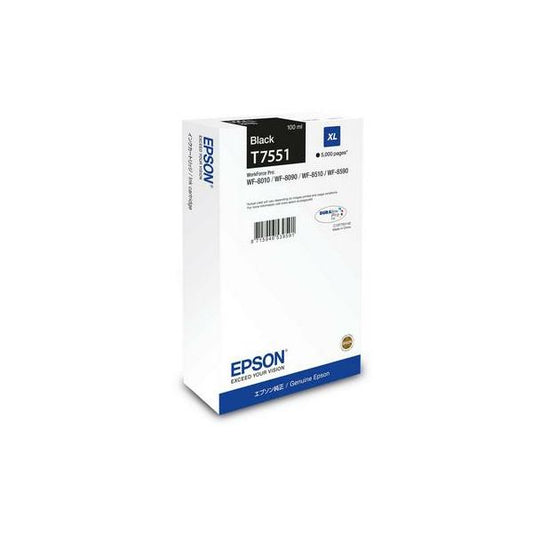 CARRO DE TINTA EPSON NEGRO XL 5.000 PAGINAS PARA WF-PRO 8090/8590, SERIE TORRE DI PISA [C13T755140]