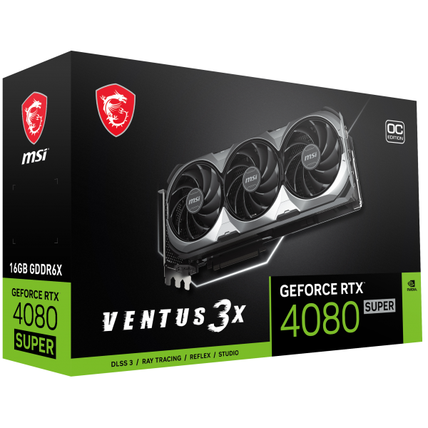 MSI VENTUS GeForce RTX 4080 SUPER 16G 3X OC NVIDIA 16 GB GDDR6X [RTX4080SUPER16GVENT3XOC] 