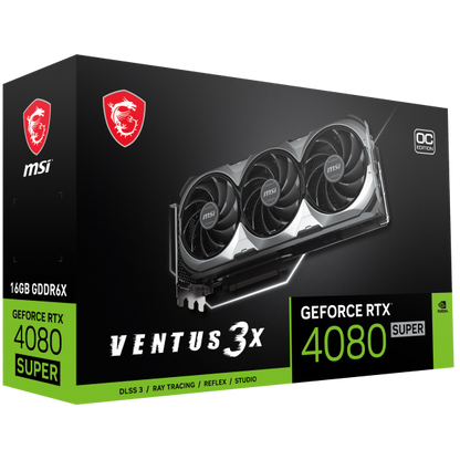 MSI VENTUS GeForce RTX 4080 SUPER 16G 3X OC NVIDIA 16 GB GDDR6X [RTX4080SUPER16GVENT3XOC] 