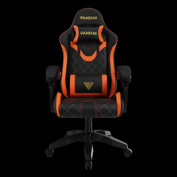 SILLA GAMDIAS GAMDIAS ZELUS E2 L BO PIEL VINILO NEGRO/NARANJA MULTIAJUSTABLE [ZELUS E2 L BO] 