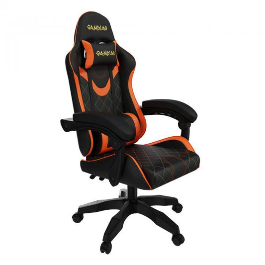 SILLA GAMDIAS GAMDIAS ZELUS E2 L BO PIEL VINILO NEGRO/NARANJA MULTIAJUSTABLE [ZELUS E2 L BO] 