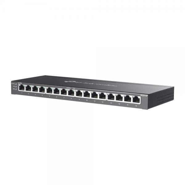 TP-Link - SG2016P - JetStream 16-Port Gigabit Smart Switch with 8-Port PoE+, 8x Gigabit PoE+ Ports, 802.3af/at, 120 W PoE Power, Desktop Steel Case, Integration with Omada SDN Controller, S [SG2016P]