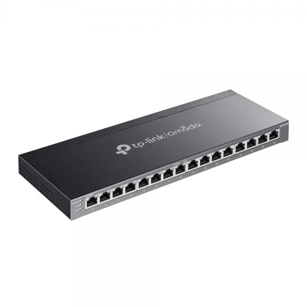 TP-Link - SG2016P - JetStream 16-Port Gigabit Smart Switch with 8-Port PoE+, 8x Gigabit PoE+ Ports, 802.3af/at, 120 W PoE Power, Desktop Steel Case, Integration with Omada SDN Controller, S [SG2016P]