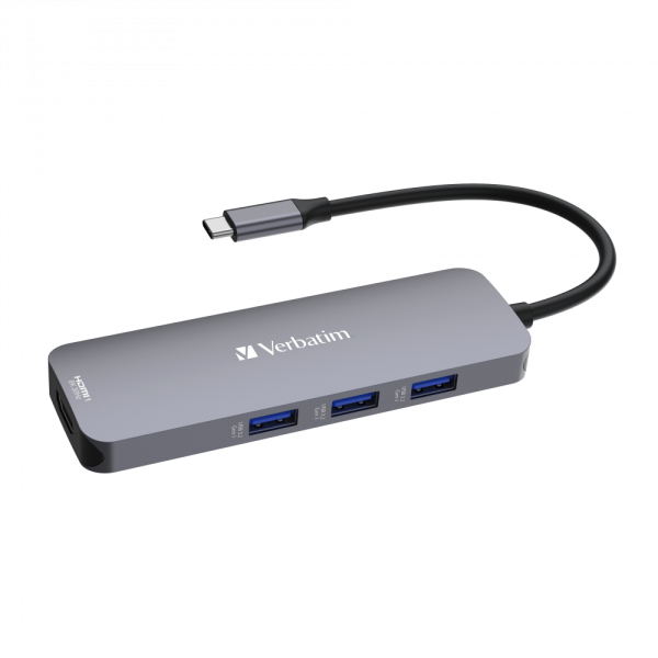 VERBATIM USB-C PRO MULTIPORTE HUB 8 IN 1 HDMI 8K PD 85W [32151]