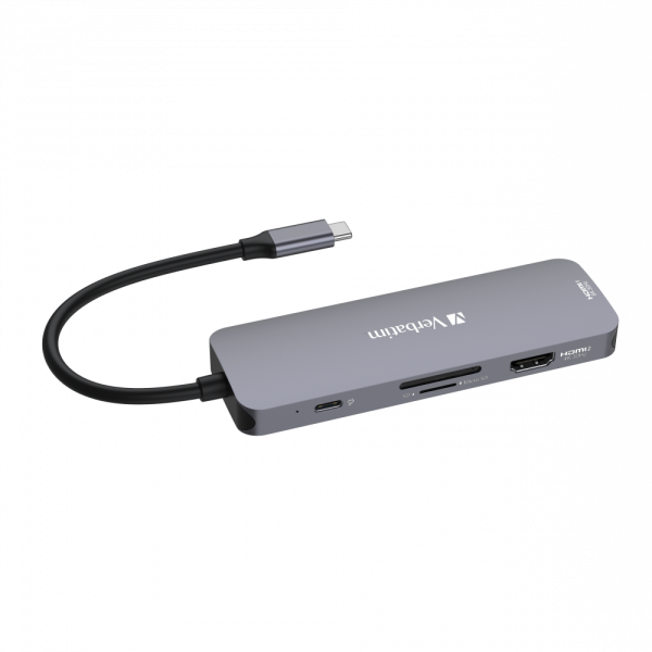 VERBATIM USB-C PRO MULTIPORTE HUB 8 IN 1 HDMI 8K PD 85W [32151]