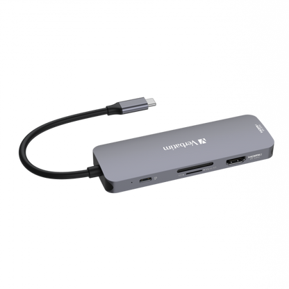 VERBATIM USB-C PRO MULTIPORTE HUB 8 IN 1 HDMI 8K PD 85W [32151]