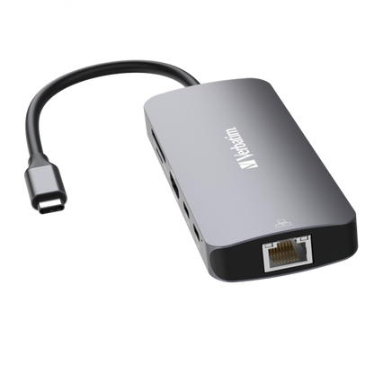 Verbatim CMH-09 USB tipo-C 10000 Mbit/s Argento [32152]