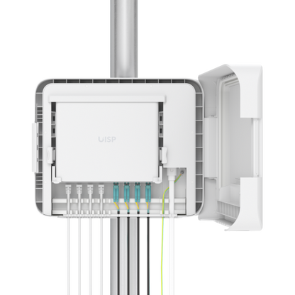 Ubiquiti - UISP-Box-Plus - Weatherproof enclosure for the UISP Switch Plus, Includes (1) Fiber Strain Relief Kit UISP-Box-Plus [UISP-Box-Plus]