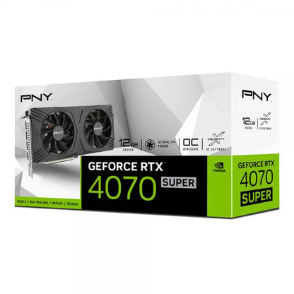 PNY VGA GEFORCE RTX 4070 SUPER, RTX 4070 SUPER 12GB VERTO DUAL FAN DLSS 3 [VCG4070S12DFXPB1-O]