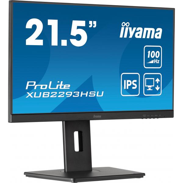 Iiyama ProLite 22 inch - Full HD IPS LED Monitor - 1920x1080 - Pivot / HAS [XUB2293HSU-B6]