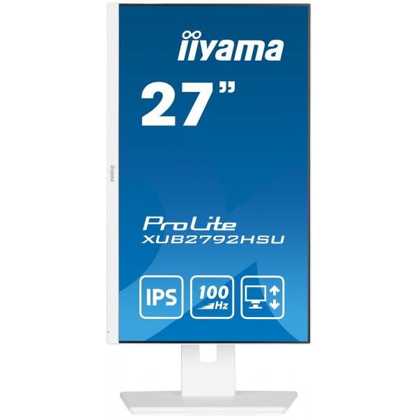 iiyama ProLite XUB2792HSU-W6 pantalla LED 68,6 cm (27") 1920 x 1080 Pixeles Full HD Blanco [XUB2792HSU-W6]