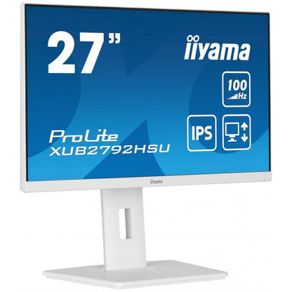 iiyama ProLite XUB2792HSU-W6 pantalla LED 68,6 cm (27") 1920 x 1080 Pixeles Full HD Blanco [XUB2792HSU-W6]