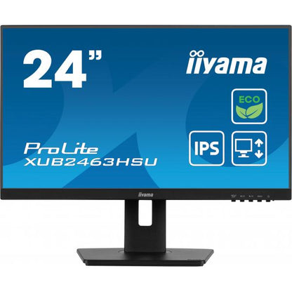Iiyama ProLite 24 inch - Full HD IPS LED Monitor - 1920x1080 - Pivot / HAS [XUB2463HSU-B1]