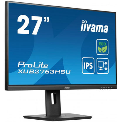 iiyama ProLite XUB2763HSU-B1 PC Monitor 68.6 cm (27") 1920 x 1080 pixels Full HD LED Black [XUB2763HSU-B1] 