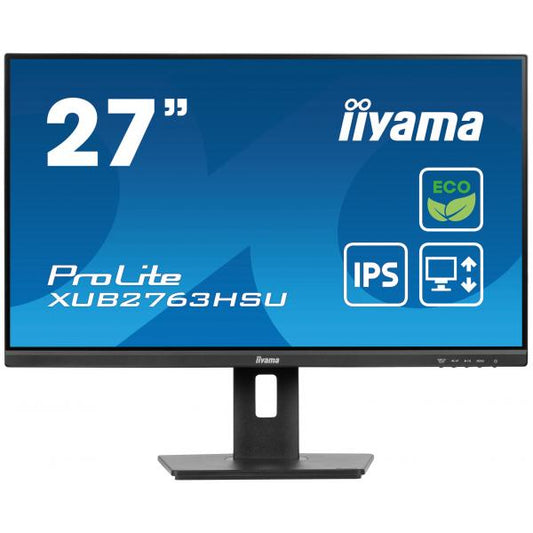 iiyama ProLite XUB2763HSU-B1 PC Monitor 68.6 cm (27") 1920 x 1080 pixels Full HD LED Black [XUB2763HSU-B1] 