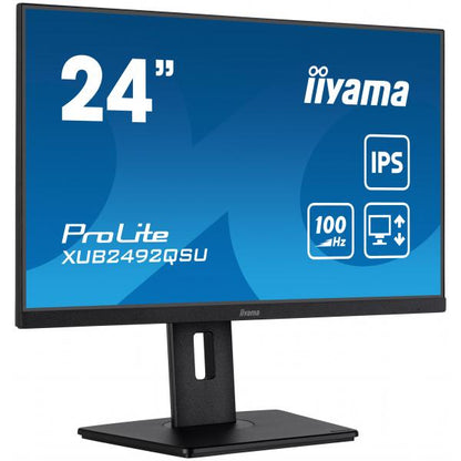 iiyama ProLite XUB2492QSU-B1 Monitor PC 60,5 cm (23.8") 2560 x 1440 Pixel Wide Quad HD LED Nero [XUB2492QSU-B1]