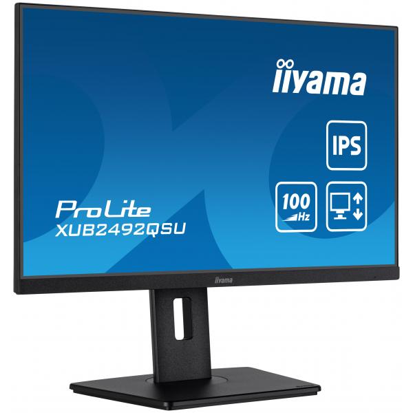 iiyama ProLite XUB2492QSU-B1 Monitor PC 60,5 cm (23.8") 2560 x 1440 Pixel Wide Quad HD LED Nero [XUB2492QSU-B1]