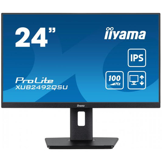 iiyama ProLite XUB2492QSU-B1 Monitor PC 60,5 cm (23.8") 2560 x 1440 Pixel Wide Quad HD LED Nero [XUB2492QSU-B1]