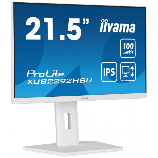 Iiyama ProLite 22 inch - Full HD IPS LED Monitor - 1920x1080 - White - Pivot / HAS [XUB2292HSU-W6]