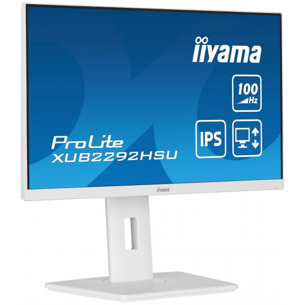 Iiyama ProLite 22 inch - Full HD IPS LED Monitor - 1920x1080 - White - Pivot / HAS [XUB2292HSU-W6]