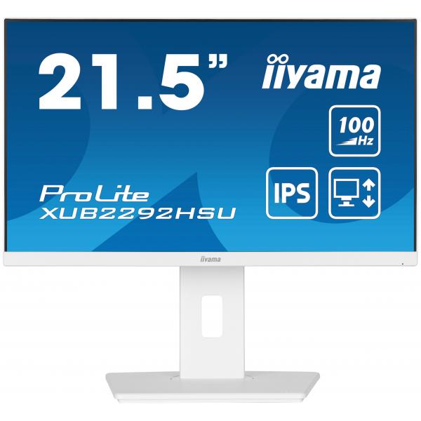 Iiyama ProLite 22 inch - Full HD IPS LED Monitor - 1920x1080 - White - Pivot / HAS [XUB2292HSU-W6]