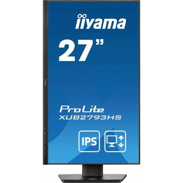 iiyama ProLite XUB2793HS-B6 LED display 68,6 cm (27") 1920 x 1080 Pixel Full HD Nero [XUB2793HS-B6]