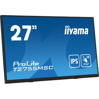 iiyama ProLite T2755MSC-B1 Monitor PC 68,6 cm (27") 1920 x 1080 Pixel Full HD LED Touch screen Da tavolo Nero [T2755MSC-B1]