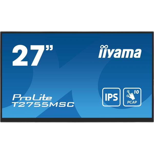 iiyama ProLite T2755MSC-B1 Monitor para PC 68,6 cm (27") 1920 x 1080 Pixeles Full HD LED Pantalla táctil Escritorio Negro [T2755MSC-B1] 