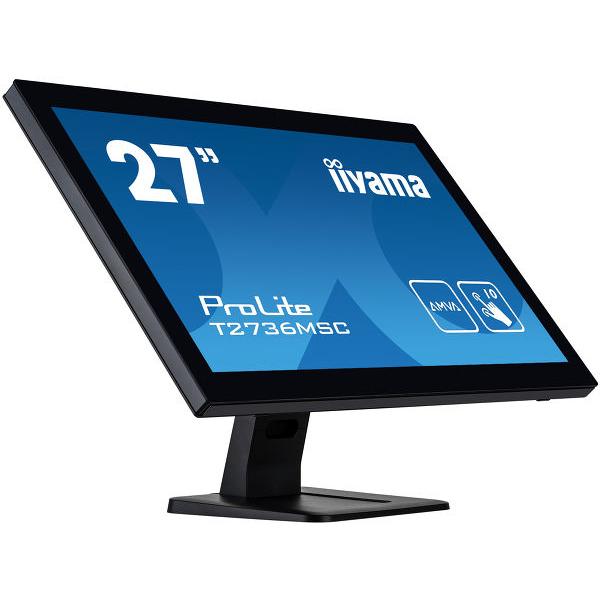 iiyama ProLite T2752MSC-B1 Monitor para PC 68,6 cm (27") 1920 x 1080 Pixeles Full HD LED Pantalla táctil Negro [T2752MSC-B1] 