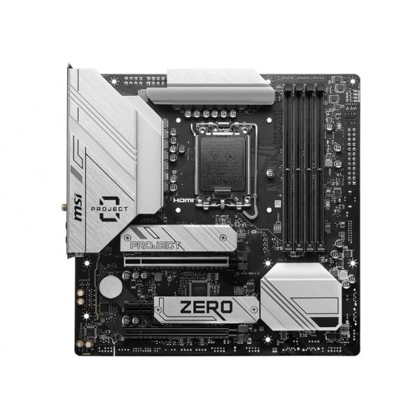 MSI MB B760M, PROJECT ZERO B760M STD LGA1700,4DDR5,2PCI-Ex16,1PCI-Ex1,2M.2,4SATA3,1USB3.2 Gen2x2,4US [B760M PROJECT ZERO] 