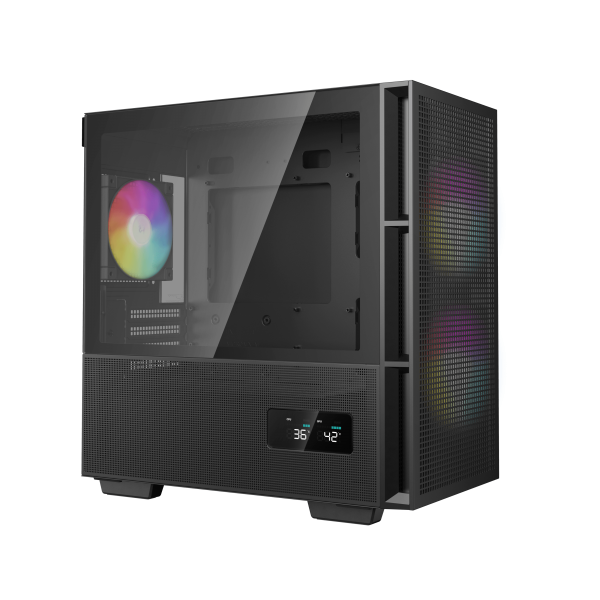 DEEPCOOL CASE MICRO ATX CH360 DIGITAL NERO 2*140+1*120mm ARGB FAN TG [R-CH360-BKAPE3D-G-1]