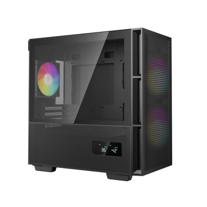 DEEPCOOL CASE MICRO ATX CH360 DIGITAL NERO 2*140+1*120mm ARGB FAN TG [R-CH360-BKAPE3D-G-1]