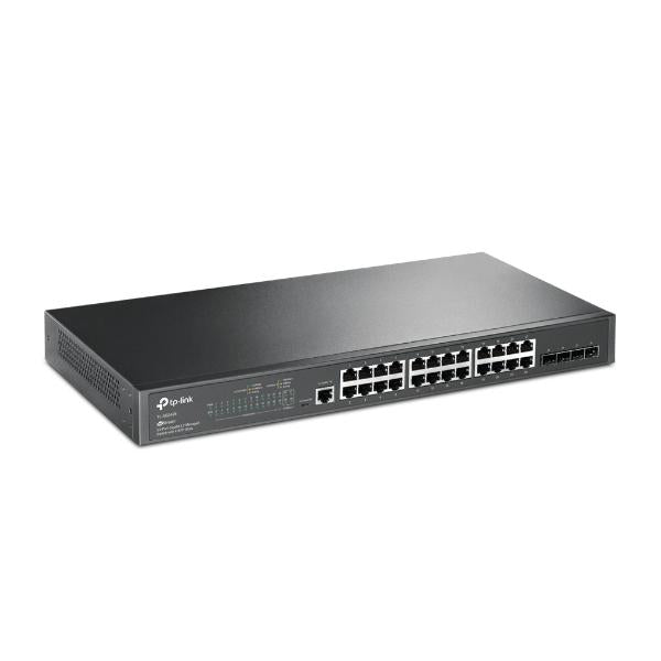 TP-Link - SG3428 - JetStream 24-Port Gigabit L2+ Managed Switch with 4 SFP Slots, 24x Gigabit RJ45 Ports, 4x Gigabit SFP Slots, RJ45/Micro-USB Console Port, 1U 19-inch Rack-mountable Steel C [SG3428]