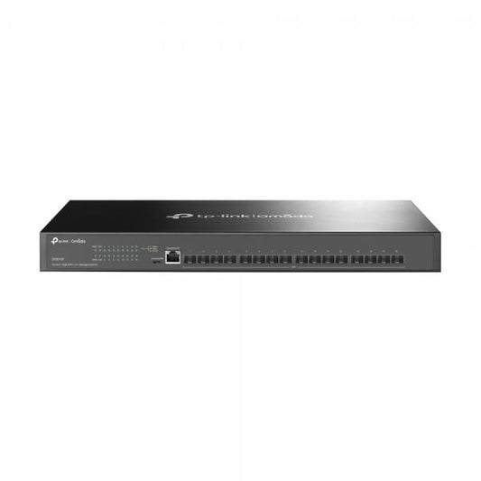 TP-Link - SX3016F - JetStream 16-Port 10GE SFP+ L2+ Managed Switch, 16x 10G SFP+ Slots, RJ45/Micro-USB Console Port, 1U 19-inch Rack-mountable Steel Case, Integration with Omada SDN Controll [SX3016F]