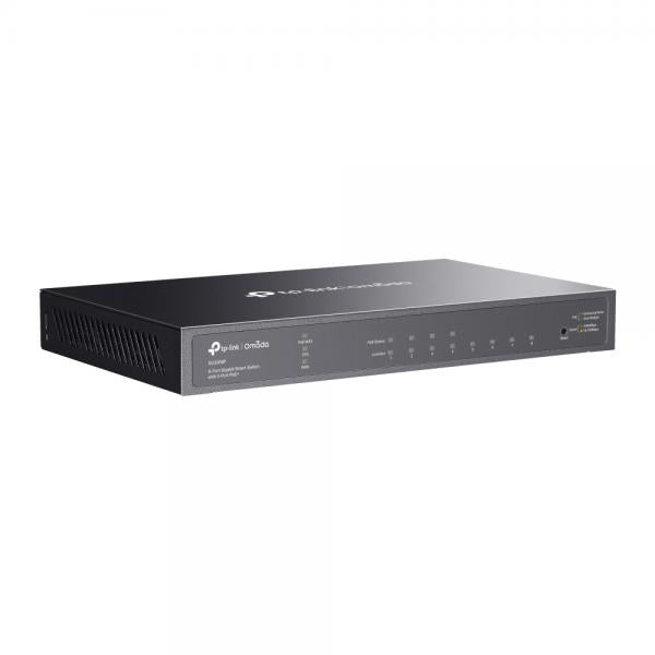 TP-Link - SG2008P - JetStream 8-Port Gigabit Smart Switch with 4-Port PoE+, 4x Gigabit PoE+ Ports, 802.3at/af, 62 W PoE Power, Desktop Steel Case, Integration with Omada SDN Controller, 802. [SG2008P]