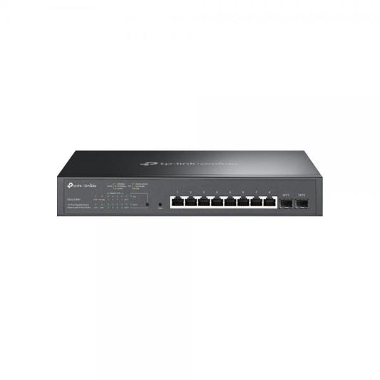 TP-Link - SG2210MP - JetStream 10-Port Gigabit Smart Switch with 8-Port PoE+ , 8x Gigabit PoE+ Ports, 2x Gigabit SFP Slots, 802.3at/af, 150 W PoE Power, 1U 13-inch Rack-mountable Steel Case, [SG2210MP]