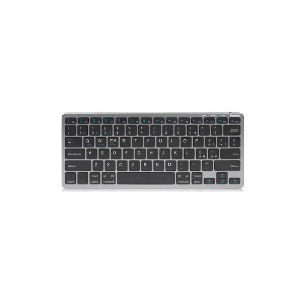 Hamlet XKK400CWB-IT Hogar teclado inalámbrico RF + Bluetooth QWERTY Italiano Negro [XKK400CWB-IT]