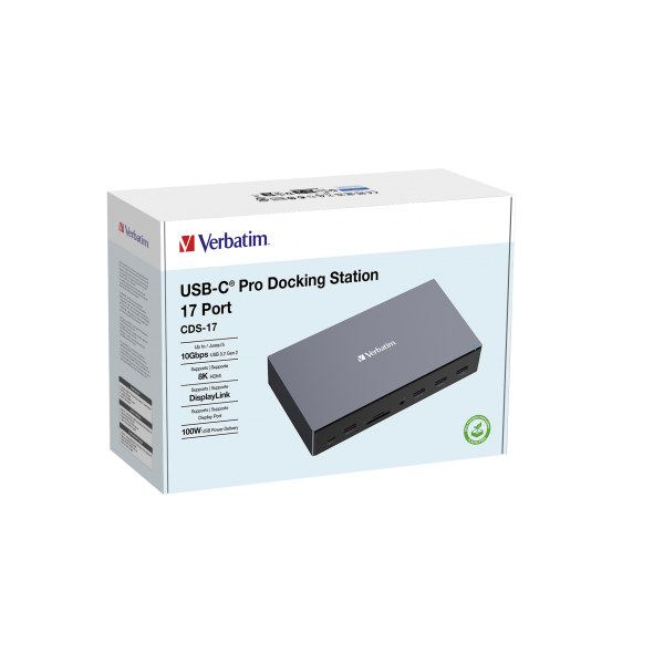 Verbatim CDS-17 Cablato USB 3.2 Gen 1 (3.1 Gen 1) Type-C Nero, Grigio [32172]