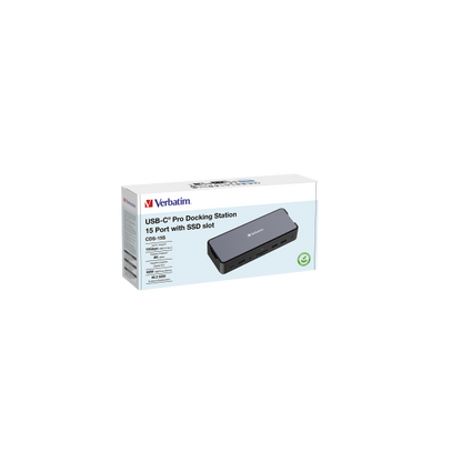 Verbatim CDS-15S Cablato USB 3.2 Gen 1 (3.1 Gen 1) Type-C Nero, Grigio [32173]