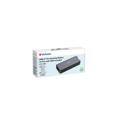 Verbatim CDS-15SSD Wired USB 3.2 Gen 1 (3.1 Gen 1) Type-C Black, Gray [32174] 