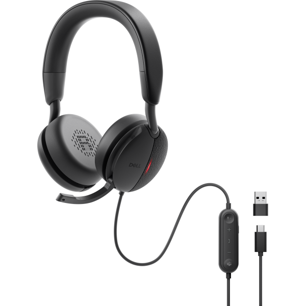 DELL WH5024 Auriculares supraaurales con cable Música y llamadas USB Tipo-C Negro [WH5024-DWW]