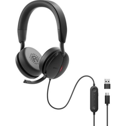 DELL WH5024 Auriculares supraaurales con cable Música y llamadas USB Tipo-C Negro [WH5024-DWW]