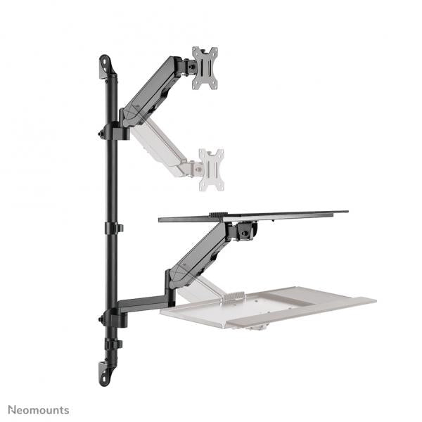 Neomounts 17-23 inch - Sit-Stand Workstation - Screen/Mouse/Keyboard - Full Motion - Wall Mounted [WL90-325BL1]