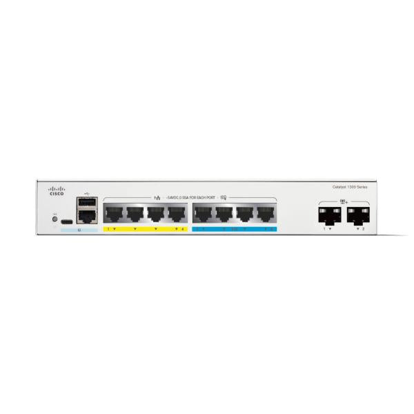 Cisco Catalyst C1300-8MGP-2X switch di rete Gestito L2/L3 Gigabit Ethernet (10/100/1000) Supporto Power over Ethernet (PoE) Grigio [C1300-8MGP-2X]