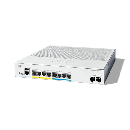 Cisco Catalyst C1300-8MGP-2X switch di rete Gestito L2/L3 Gigabit Ethernet (10/100/1000) Supporto Power over Ethernet (PoE) Grigio [C1300-8MGP-2X]