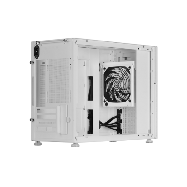 MARSGAMING CASE MINI-TOWER MC-LCDW WHITE 8'' IPS LCD TG [MC-LCDW]