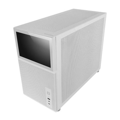 MARSGAMING CASE MINI-TOWER MC-LCDW WHITE 8'' IPS LCD TG [MC-LCDW]