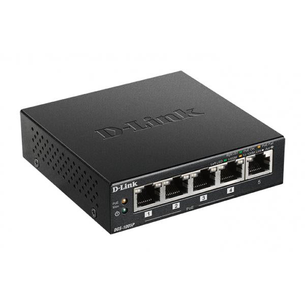 D-LINK SWITCH 5 PORTE GIGABIT POE+ DESKTOP [DGS-1005P]