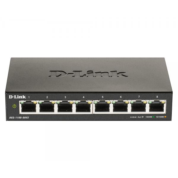 D-LINK SWITCH 8 PORTE GIGABIT SMART MANAGED [DGS-1100-08V2]