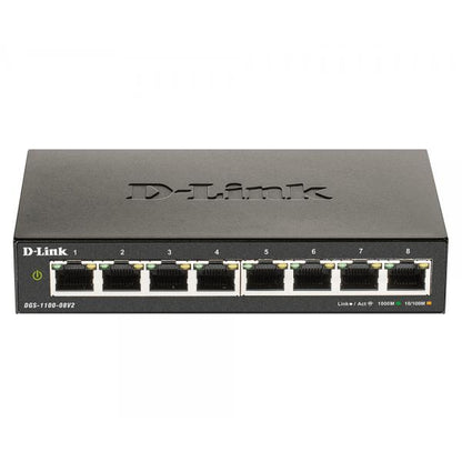 D-LINK SWITCH 8 PORTE GIGABIT SMART MANAGED [DGS-1100-08V2]